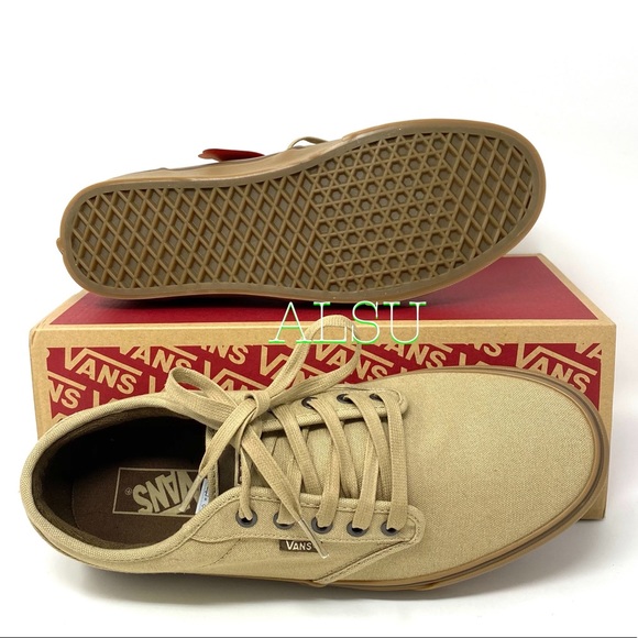 VANS Men’s Sneakers Atwood Khaki Canvas - Picture 8 of 10